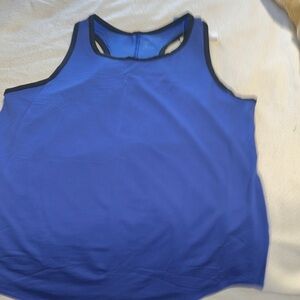 Blue Athletic Tank with Black Trim